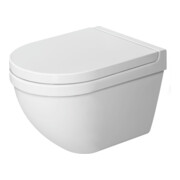 Duravit WC suspendu, cuvette à chasse profonde Starck 3 Compact 37,5x48,5 cm, 4,5 l, blanc Hygiene Glaze
