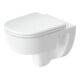 Duravit WC suspendu, cuvette profonde D-Code 37x54 cm, 4 l, sans bride, blanc, sans charnière prémontée-1