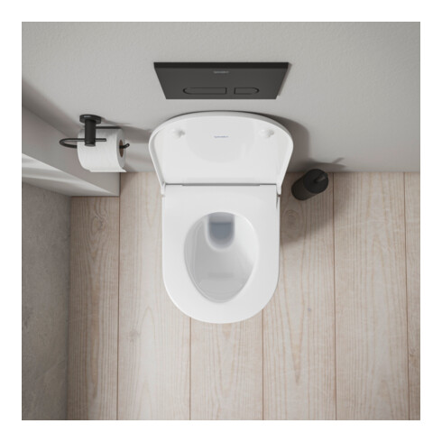 Duravit WC suspendu, cuvette profonde D-Code 37x54 cm, 4 l, sans bride, blanc, sans charnière prémontée
