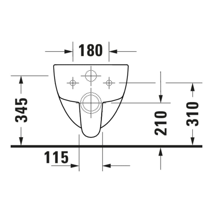 Duravit WC suspendu, cuvette profonde D-Code 37x54 cm, 4 l, sans bride, blanc, sans charnière prémontée