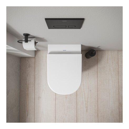 Duravit WC suspendu, cuvette profonde D-Code 37x54 cm, 4 l, sans bride, blanc, sans charnière prémontée