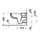Duravit WC suspendu, cuvette profonde D-Code 37x54 cm, 4 l, sans bride, blanc, sans charnière prémontée-4
