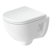 Duravit WC suspendu, cuvette profonde D-Code Compact 37x48cm, 4,5 l, sans bride, blanc, sans charnières prémontées