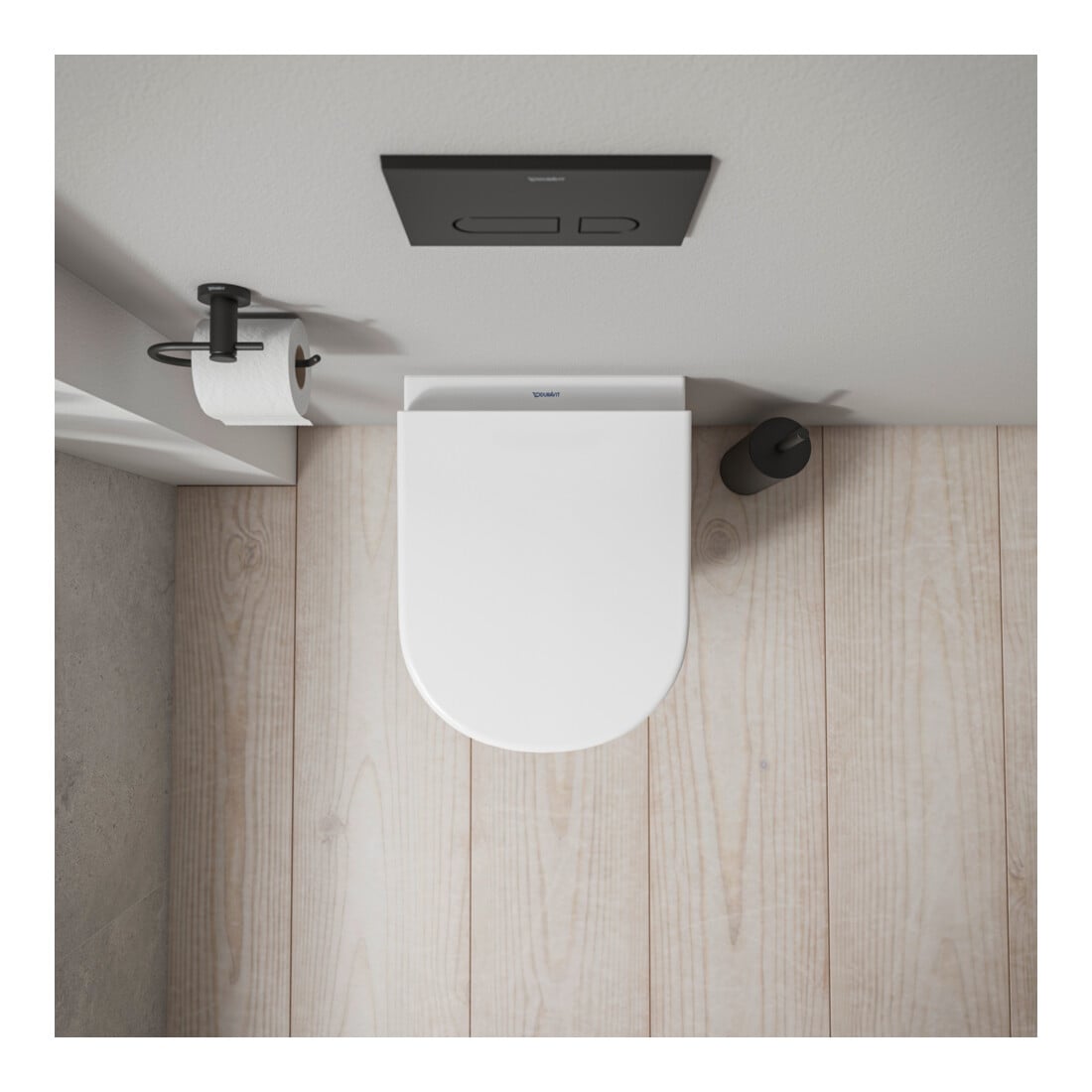 Duravit WC suspendu, cuvette profonde D-Code Compact 37x48cm, 4,5 l, sans bride, blanc, sans charnières prémontées