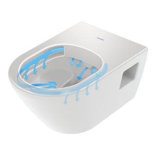 Duravit WC suspendu, cuvette profonde D-Neo 37x54 cm, 4,5 l, sans bride, blanc
