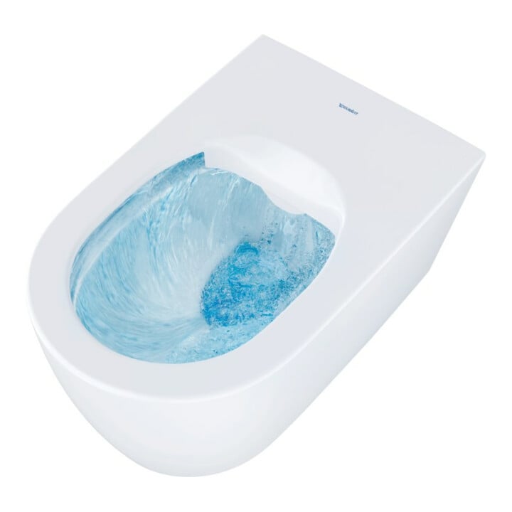 Duravit WC suspendu, cuvette profonde HygFlush Me by Starck 37x54 cm, 4 l, avec HygieneGlaze, blanc