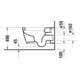 Duravit WC suspendu, cuvette profonde Me by Starck 37x57cm, 4,5 l, blanc s-mat Hygieneglaze