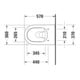 Duravit WC suspendu, cuvette profonde Me by Starck 37x57cm, 4,5 l, blanc s-mat Hygieneglaze