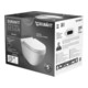Duravit WC suspendu, cuvette profonde Starck 3 avec siège WC, sans rebord, blanc-1