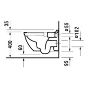 Duravit WC suspendu, cuvette profonde Starck 3 avec siège WC, sans rebord, blanc-4