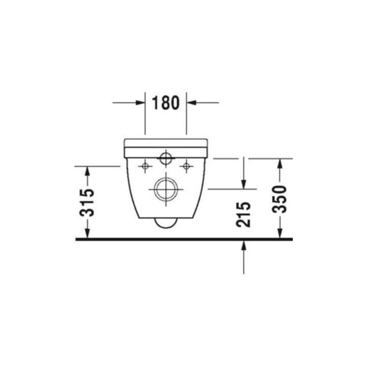Duravit WC suspendu, cuvette profonde Starck 3 avec siège WC, sans rebord, blanc
