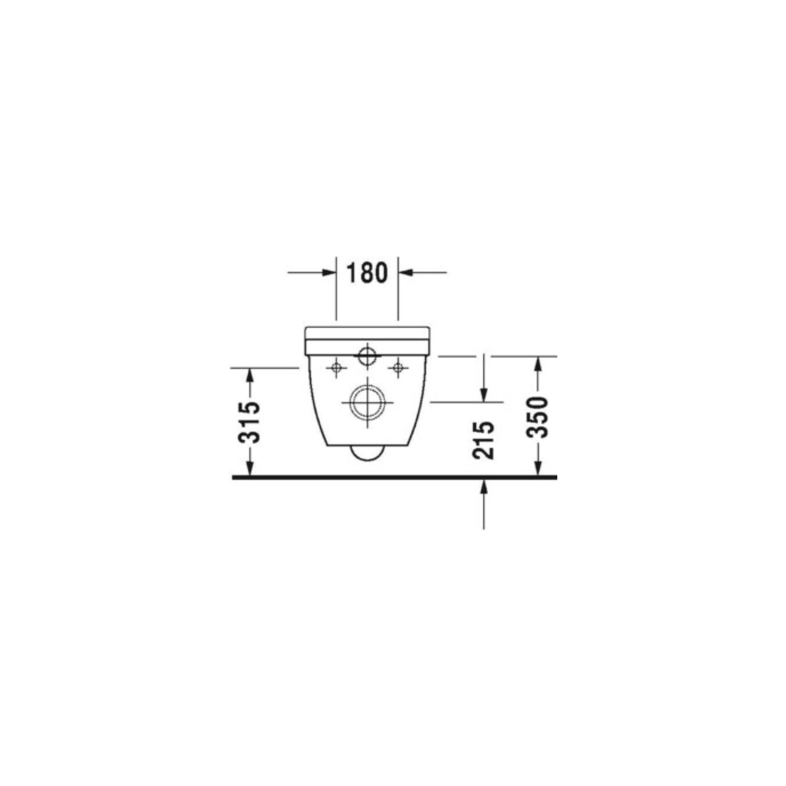 Duravit WC suspendu, cuvette profonde Starck 3 avec siège WC, sans rebord, blanc