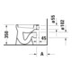 Duravit WC suspendu Duraplus Bambi 30x39 cm, 6,0 l, sortie horizontale, pour enfants, blanc
