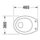 Duravit WC suspendu Duraplus Sudan 36x46,5 cm, sortie horizontale, blanc, 6,0 l, accessible