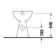 Duravit WC suspendu Duraplus Sudan 36x46,5 cm, sortie horizontale, blanc, 6,0 l, accessible