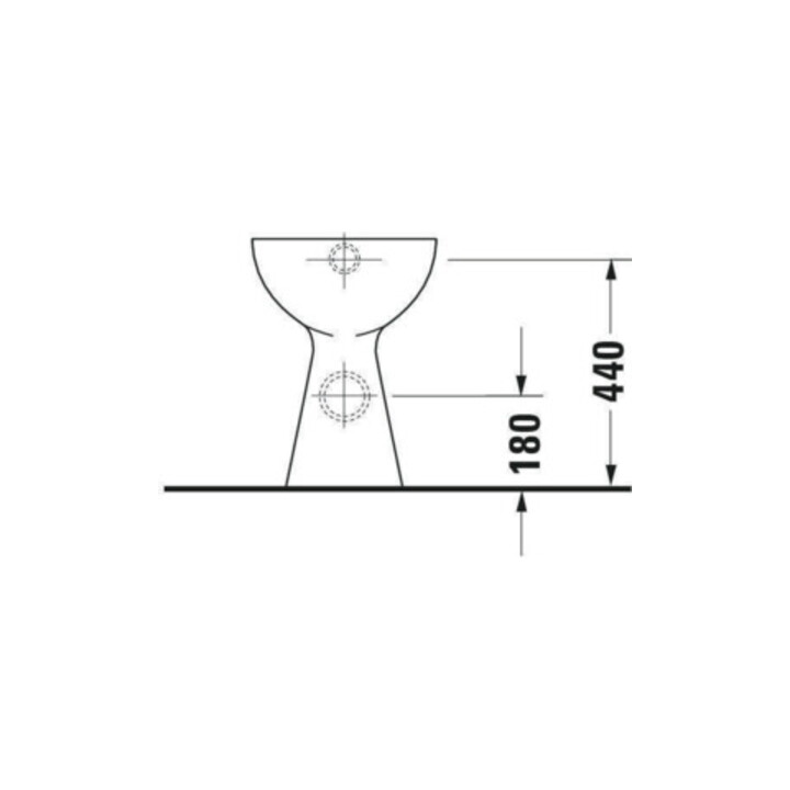Duravit WC suspendu Duraplus Sudan 36x46,5 cm, sortie horizontale, blanc, 6,0 l, accessible