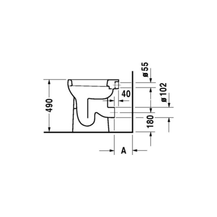 Duravit WC suspendu Duraplus Sudan 36x46,5 cm, sortie horizontale, blanc, 6,0 l, accessible
