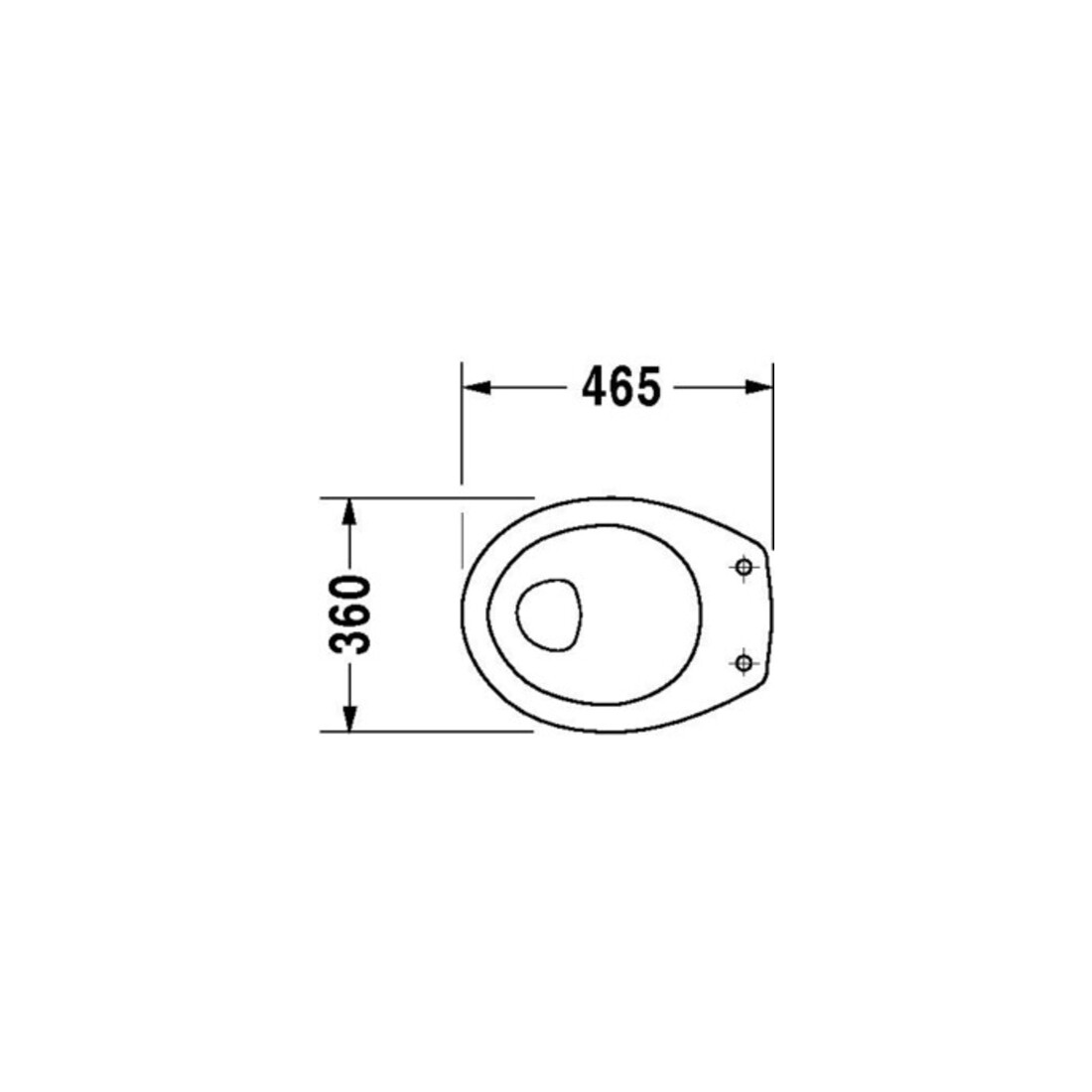 Duravit WC suspendu Duraplus Sudan 36x46,5 cm, sortie horizontale, blanc, 6,0 l, accessible
