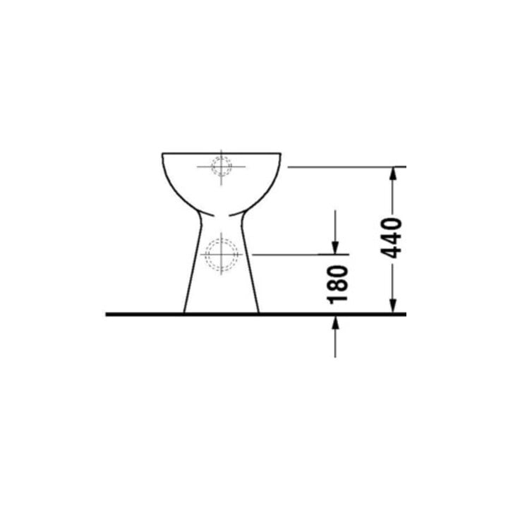 Duravit WC suspendu Duraplus Sudan 36x46,5 cm, sortie horizontale, blanc, 6,0 l, accessible