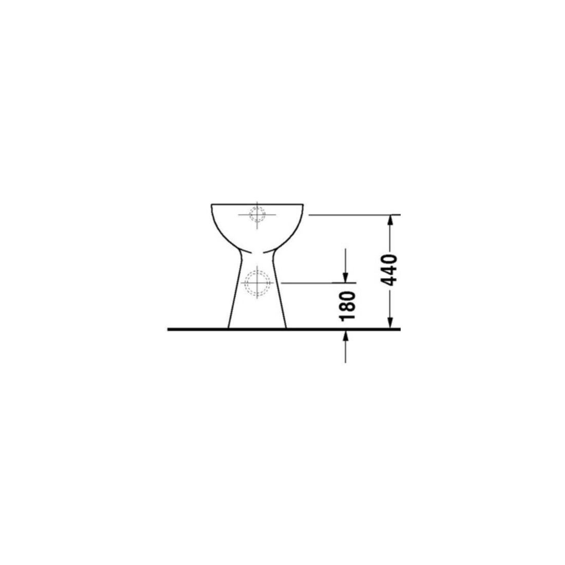 Duravit WC suspendu Duraplus Sudan 36x46,5 cm, sortie horizontale, blanc, 6,0 l, accessible