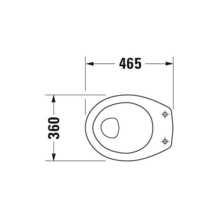 Duravit WC suspendu Duraplus Sudan 36x46,5 cm, sortie horizontale, blanc, 6,0 l, accessible