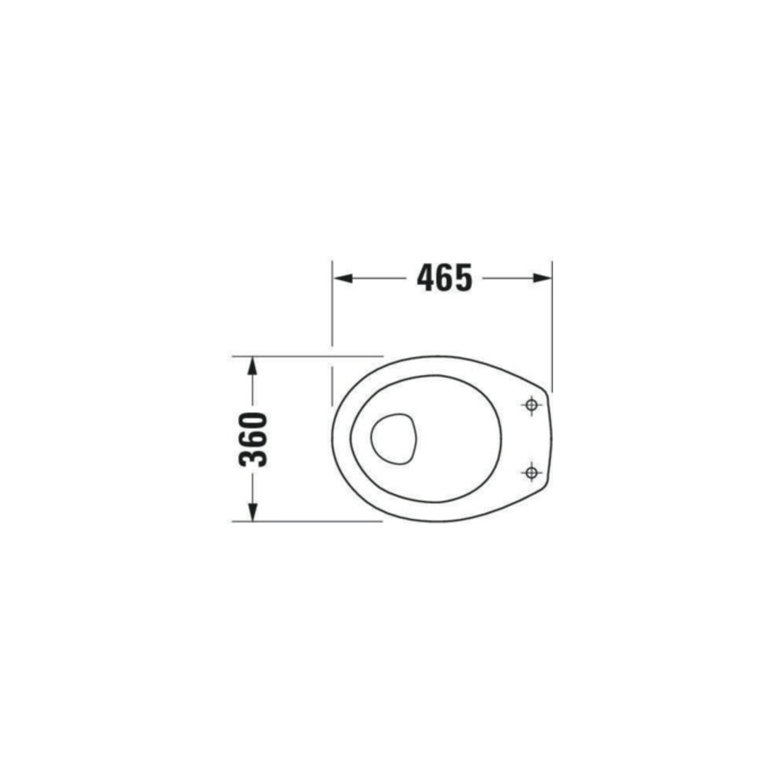 Duravit WC suspendu Duraplus Sudan 36x46,5 cm, sortie horizontale, blanc, 6,0 l, accessible