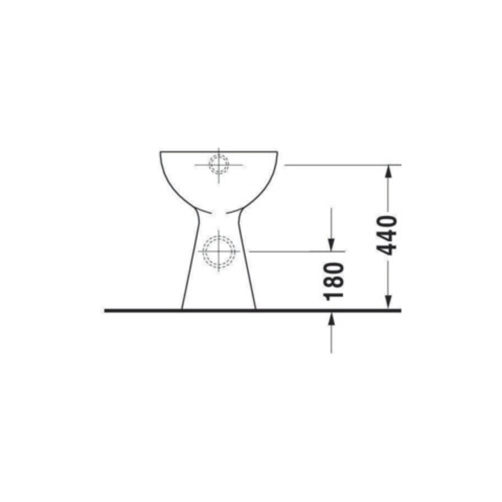 Duravit WC suspendu Duraplus Sudan 36x46,5 cm, sortie horizontale, blanc, 6,0 l, accessible