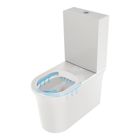 Duravit WC suspendu St. White Tulip 36x65 cm, 4,5 l, sortie horizontale, sans rebord, blanc brillant