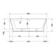 Duravit Whirlwanne Cape Cod 185,5x88,5mm, frei., 2 RS, we., Air-Sys