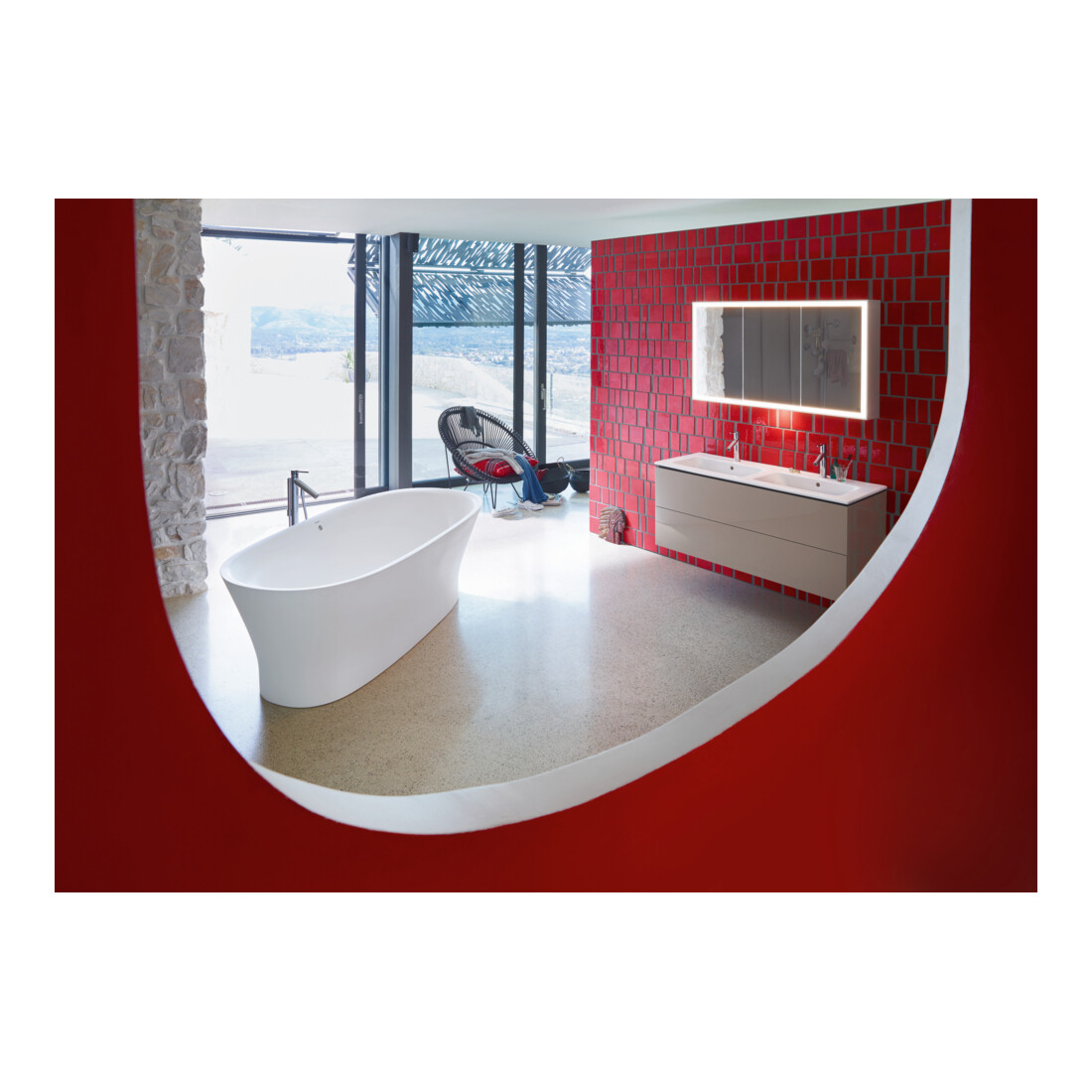Duravit Whirlwanne Cape Cod 185,5x88,5mm, frei., 2 RS, we., Air-Sys