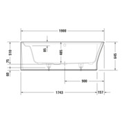 Duravit Whirlwanne Cape Cod 190x90cm, Eck li, 1 RS, weiß, Air-System-4