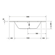 Duravit Whirlwanne D-Code 140x140cm, E, EB-Vers, 2 RS, w, J Proj.-3