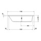 Duravit Whirlwanne D-Code 170x70cm, EB-Version, 1 RS, we., J Proj.