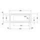 Duravit Whirlwanne D-Code 170x70cm, EB-Version, 1 RS, we., J Proj.-2