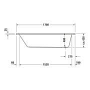 Duravit Whirlwanne D-Code 170x70cm, EB-Version, 1 RS, we., J Proj.-4