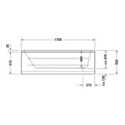 Duravit Whirlwanne D-Code 170x70cm, EB-Version, 1 RS, we., J Proj.-5