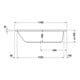Duravit Whirlwanne D-Code 170x75cm, EB-Version, 1 RS, we., J Proj.-2