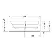 Duravit Whirlwanne D-Code 170x75cm, EB-Version, 1 RS, we., J Proj.-4