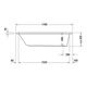 Duravit Whirlwanne D-Code 170x75cm, EB-Version, 1 RS, we., J Proj.-5