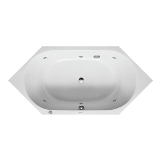 Duravit Whirlwanne D-Code 190x90 m, 6-eck, EB-Vers, we., J Proj.