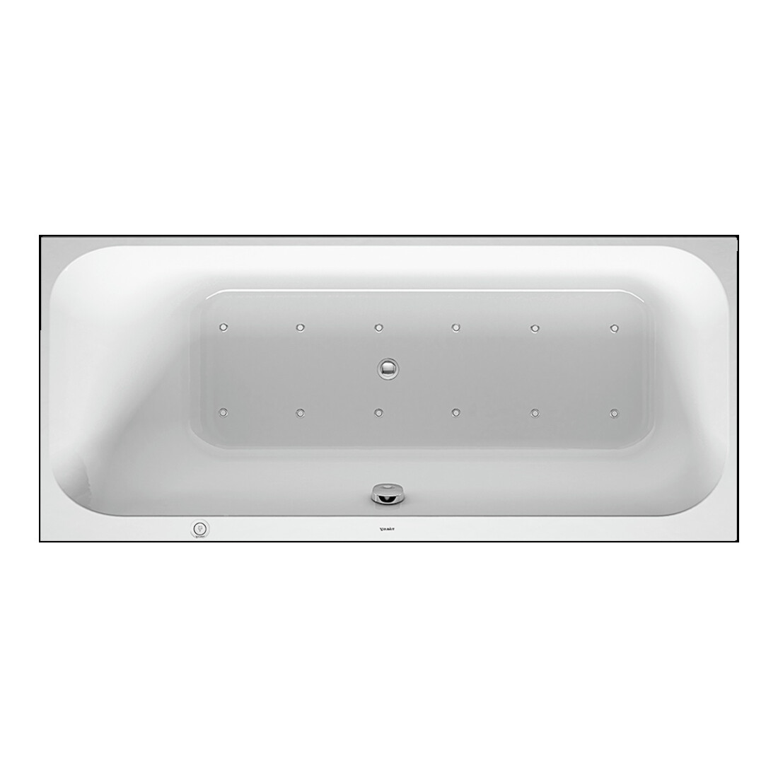 Duravit Whirlwanne Happy D.2 160x70cm, Air-Sys, EB-Vers, 1 RS li, we.