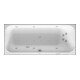 Duravit Whirlwanne Happy D.2 160x70cm, Combi P, EB-Vers, 1 RS re, we.-1