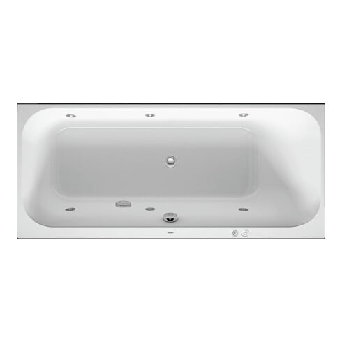 Duravit Whirlwanne Happy D.2 160x70cm, Jet, EB-Version, 1 RS re, we.