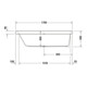 Duravit Whirlwanne Happy D.2 170x70cm, Air-Sys, EB-Vers, 1 RS li, we.