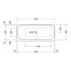 Duravit Whirlwanne Happy D.2 170x75cm, Combi E, EB-Vers, 1 RS li, we.