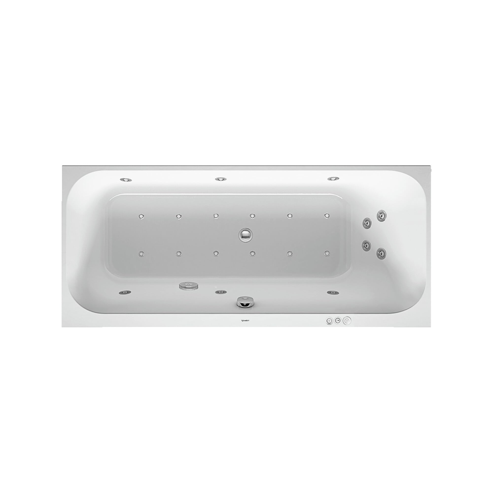 Duravit Whirlwanne Happy D.2 170x75cm, Combi P, EB-Vers, 1 RS re, we.