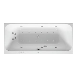 Duravit Whirlwanne Happy D.2 180x80cm, Combi P, EB-Version, 2 RS, we.