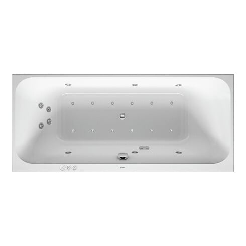 Duravit Whirlwanne Happy D.2 180x80cm, Combi P, EB-Version, 2 RS, we.
