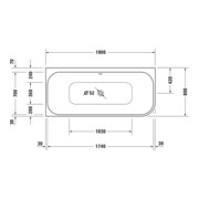 Duravit Whirlwanne Happy D.2 180x80cm, Eck li, 2 RS, we., Combi-Sys E-3