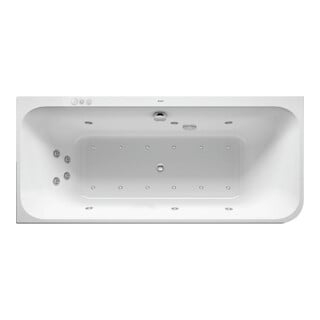 Duravit Whirlwanne Happy D.2 180x80cm, Eck li, 2 RS, we., Combi-Sys P